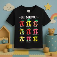 Pie Menu Funny Pi Day Pi 3.14 Math Teacher PI Symbol Pie Pun Toddler T-Shirt