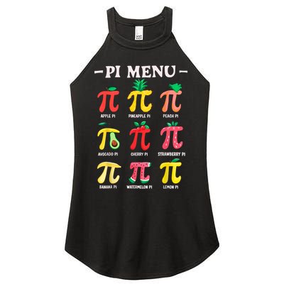 Pie Menu Funny Pi Day Pi 3.14 Math Teacher PI Symbol Pie Pun Women's Perfect Tri Rocker Tank