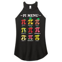 Pie Menu Funny Pi Day Pi 3.14 Math Teacher PI Symbol Pie Pun Women's Perfect Tri Rocker Tank