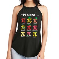 Pie Menu Funny Pi Day Pi 3.14 Math Teacher PI Symbol Pie Pun Women's Perfect Tri Rocker Tank