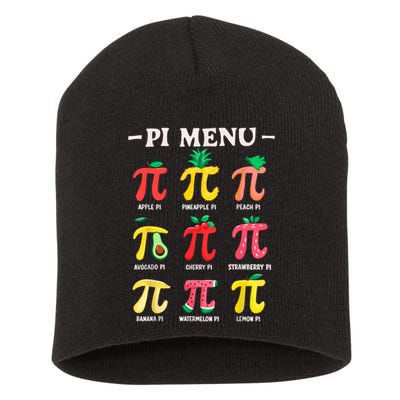 Pie Menu Funny Pi Day Pi 3.14 Math Teacher PI Symbol Pie Pun Short Acrylic Beanie