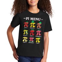Pie Menu Funny Pi Day Pi 3.14 Math Teacher PI Symbol Pie Pun Kids T-Shirt