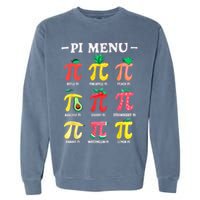 Pie Menu Funny Pi Day Pi 3.14 Math Teacher PI Symbol Pie Pun Garment-Dyed Sweatshirt