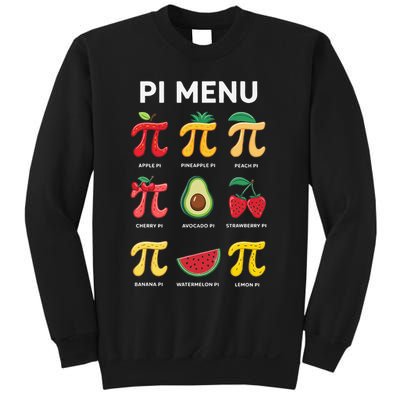 Pie Menu Funny Pi Day 3 Sweatshirt