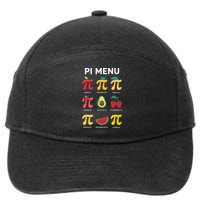 Pie Menu Funny Pi Day 3 7-Panel Snapback Hat