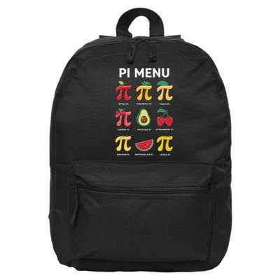 Pie Menu Funny Pi Day 3 16 in Basic Backpack