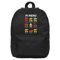 Pie Menu Funny Pi Day 3 16 in Basic Backpack