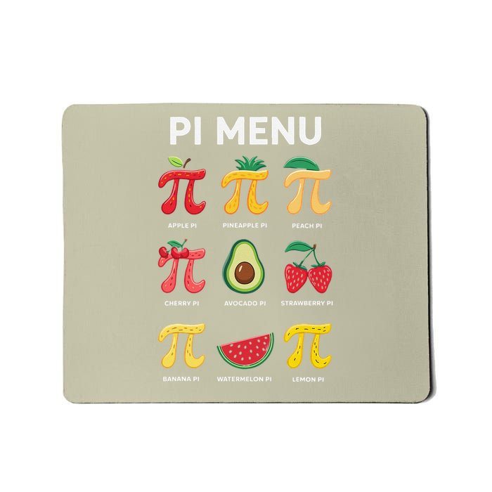 Pie Menu Funny Pi Day 3 Mousepad