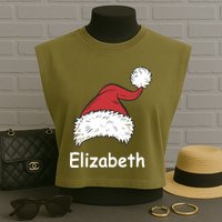 Personalized Matching Family Christmas Custom Garment-Dyed Women's Muscle Tee