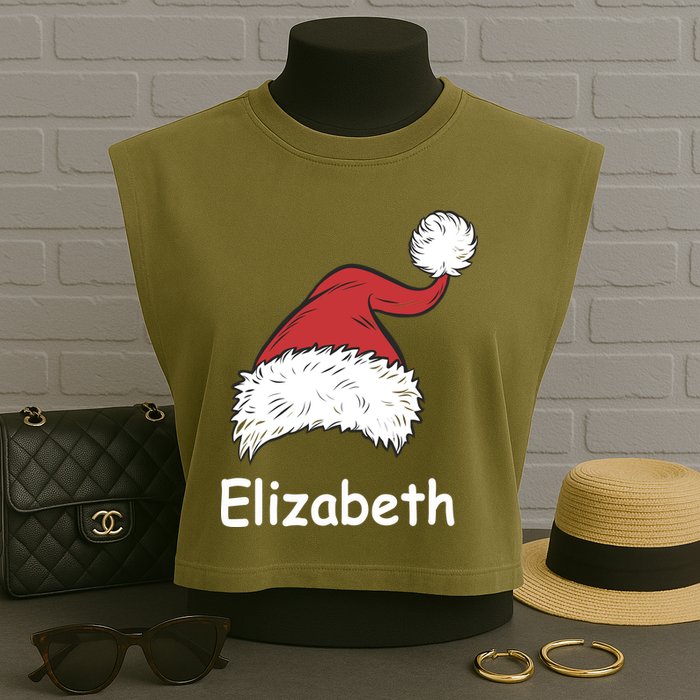 Personalized Matching Family Christmas Custom Garment-Dyed Women's Muscle Tee