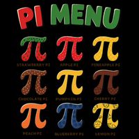 Pie Menu Funny Pi Day Pi 3 Full-Length Apron With Pockets