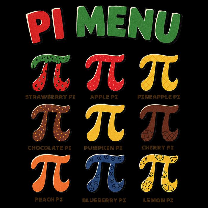 Pie Menu Funny Pi Day Pi 3 Full-Length Apron With Pockets