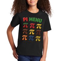 Pie Menu Funny Pi Day Pi 3 Kids T-Shirt