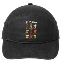 Pie Menu Funny Pi Day Pi 3 7-Panel Snapback Hat