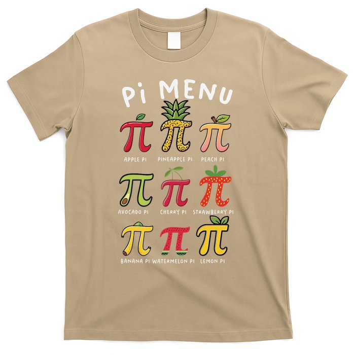 Pie Menu Funny Pi Day Pi 3 T-Shirt