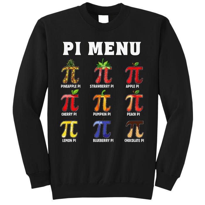 Pie Menu Funny Pi Day Pi 3 Sweatshirt