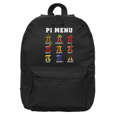 Pie Menu Funny Pi Day Pi 3 16 in Basic Backpack