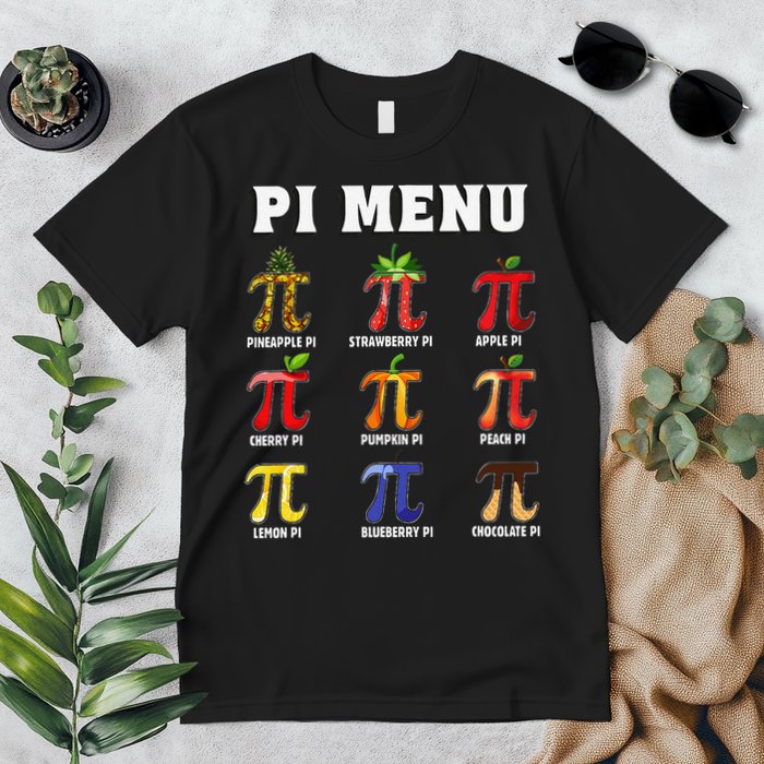 Pie Menu Funny Pi Day Pi 3 Premium T-Shirt