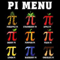 Pie Menu Funny Pi Day Pi 3 Premium T-Shirt