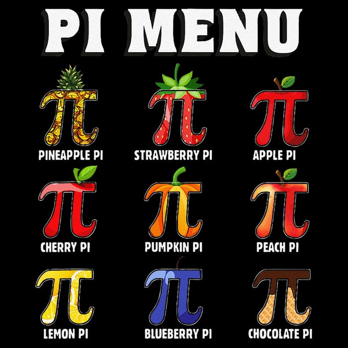 Pie Menu Funny Pi Day Pi 3 Premium T-Shirt