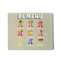 Pie Menu Funny Pi Day Pi 3 Mousepad