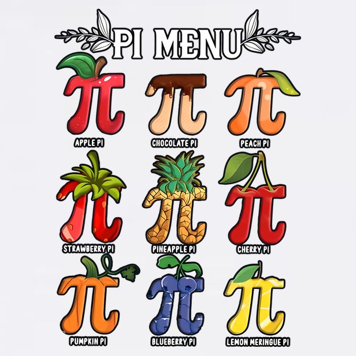 Pi Menu Funny Happy Pi Day For Fruits Loverr Pi Symbol Teacher Math Lover Full-Length Apron With Pockets