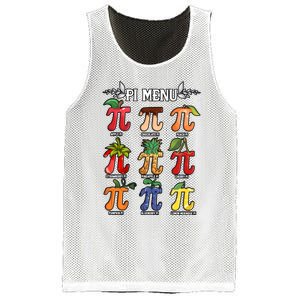 Pi Menu Funny Happy Pi Day For Fruits Loverr Pi Symbol Teacher Math Lover Mesh Reversible Basketball Jersey Tank