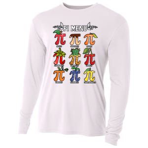 Pi Menu Funny Happy Pi Day For Fruits Loverr Pi Symbol Teacher Math Lover Cooling Performance Long Sleeve Crew