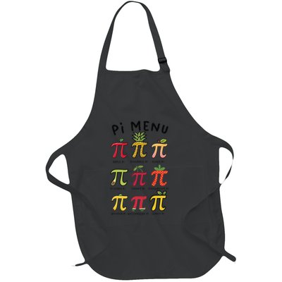 Pie Menu Funny Pi Day Pi 3 Full-Length Apron With Pockets
