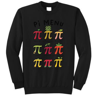 Pie Menu Funny Pi Day Pi 3 Sweatshirt