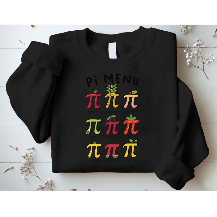 Pie Menu Funny Pi Day Pi 3 Sweatshirt
