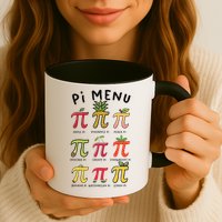 Pie Menu Funny Pi Day Pi 3 Coffee Mug