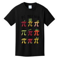 Pie Menu Funny Pi Day Pi 3 Kids T-Shirt
