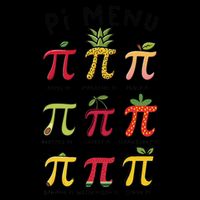 Pie Menu Funny Pi Day Pi 3 Kids T-Shirt