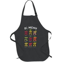 Pie Menu Funny Pi Day Pi 3 Full-Length Apron With Pockets