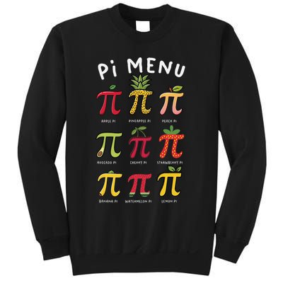 Pie Menu Funny Pi Day Pi 3 Sweatshirt