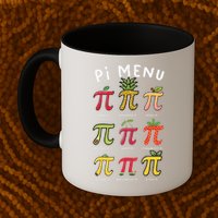 Pie Menu Funny Pi Day Pi 3 Coffee Mug