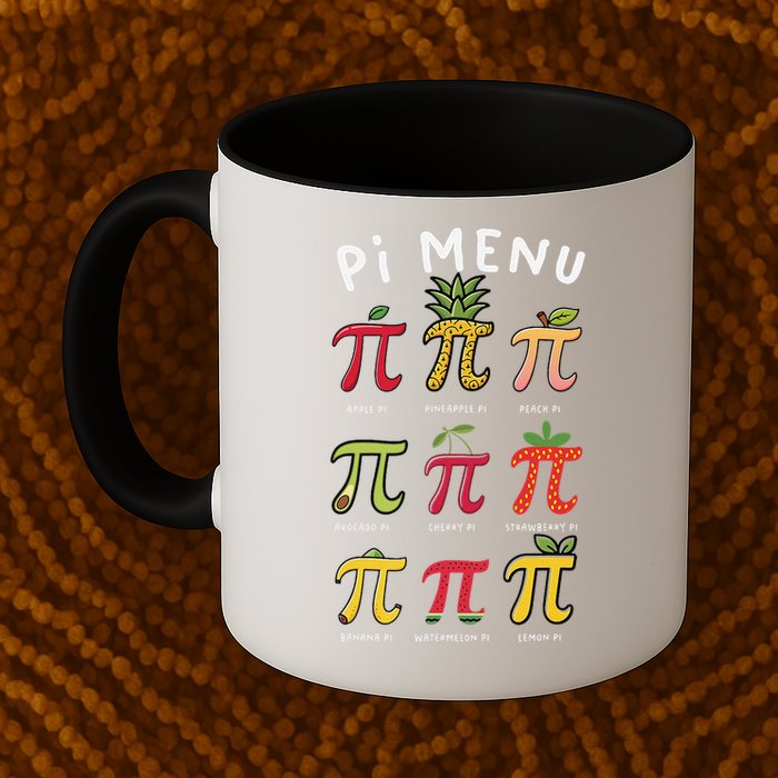 Pie Menu Funny Pi Day Pi 3 Coffee Mug