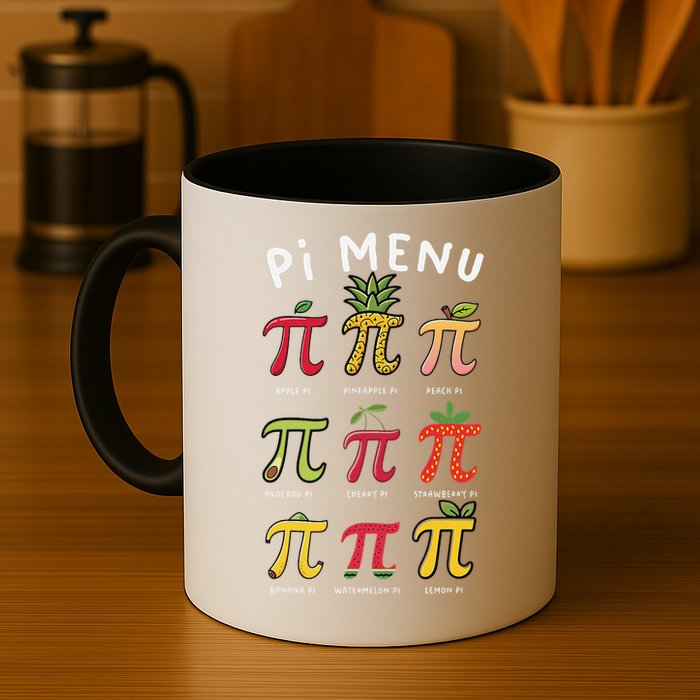 Pie Menu Funny Pi Day Pi 3 Coffee Mug