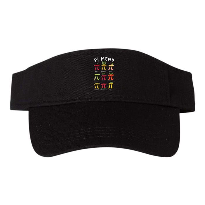 Pie Menu Funny Pi Day Pi 3 Valucap Bio-Washed Visor
