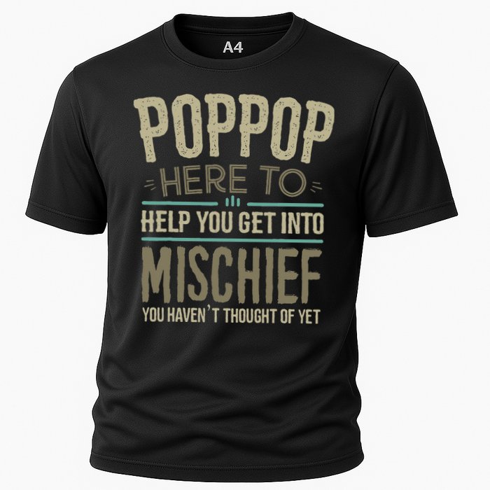 Poppop Mischief From Grandchildren Fathers Day Poppop Cooling Performance Crew T-Shirt