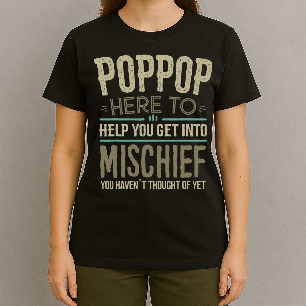Poppop Mischief From Grandchildren Fathers Day Poppop T-Shirt