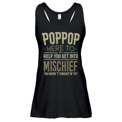 Poppop Mischief From Grandchildren Fathers Day Poppop Ladies Essential Flowy Tank