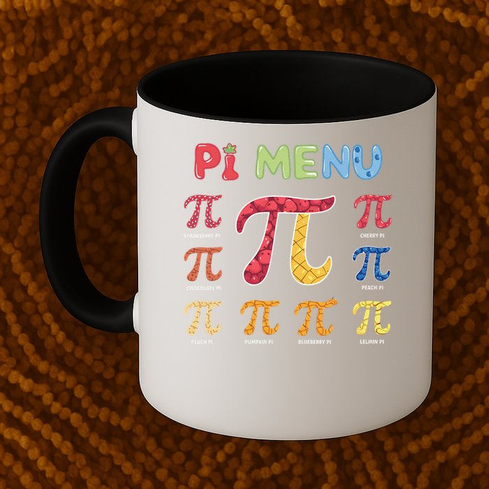 Pie Menu Funny Pi Day Pi 3 Coffee Mug