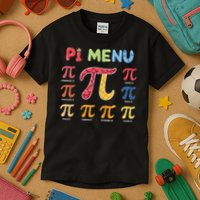 Pie Menu Funny Pi Day Pi 3 Kids T-Shirt