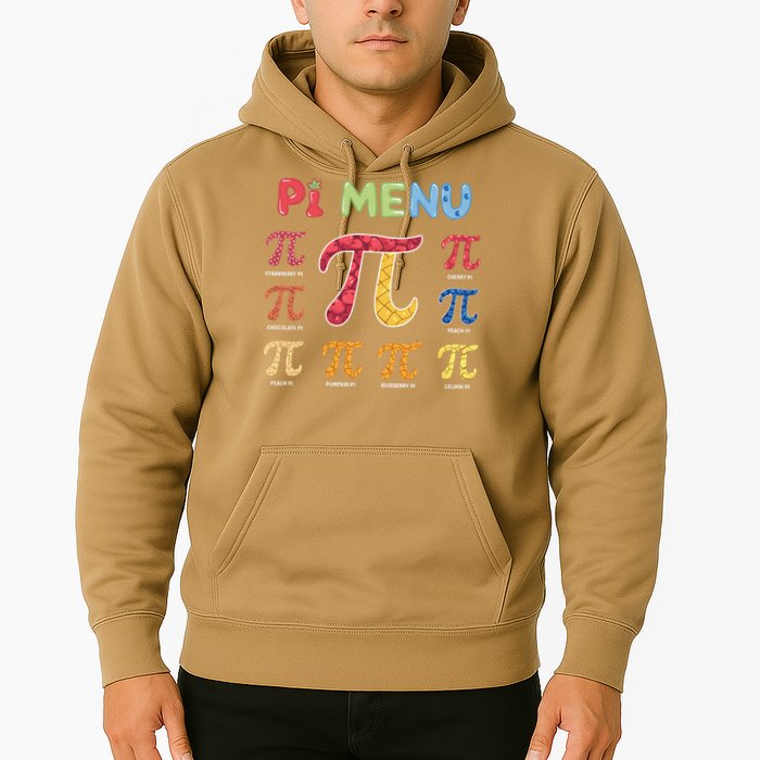 Pie Menu Funny Pi Day Pi 3 Hoodie