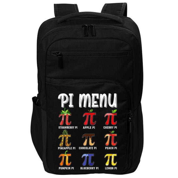 Pi Menu Funny Pi 3.14 Math Teacher Pie Menu Mathematics Impact Tech Backpack