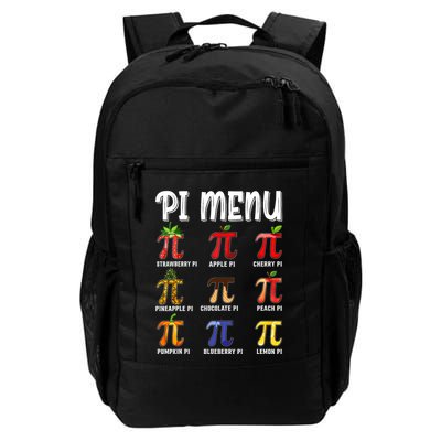 Pi Menu Funny Pi 3.14 Math Teacher Pie Menu Mathematics Daily Commute Backpack