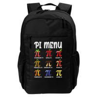Pi Menu Funny Pi 3.14 Math Teacher Pie Menu Mathematics Daily Commute Backpack