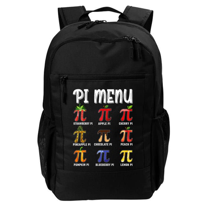 Pi Menu Funny Pi 3.14 Math Teacher Pie Menu Mathematics Daily Commute Backpack